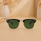 Sunglasses For Men With Green Glass & Golden Frame 3016 Club Master Sunglass By Sunglasses Deal