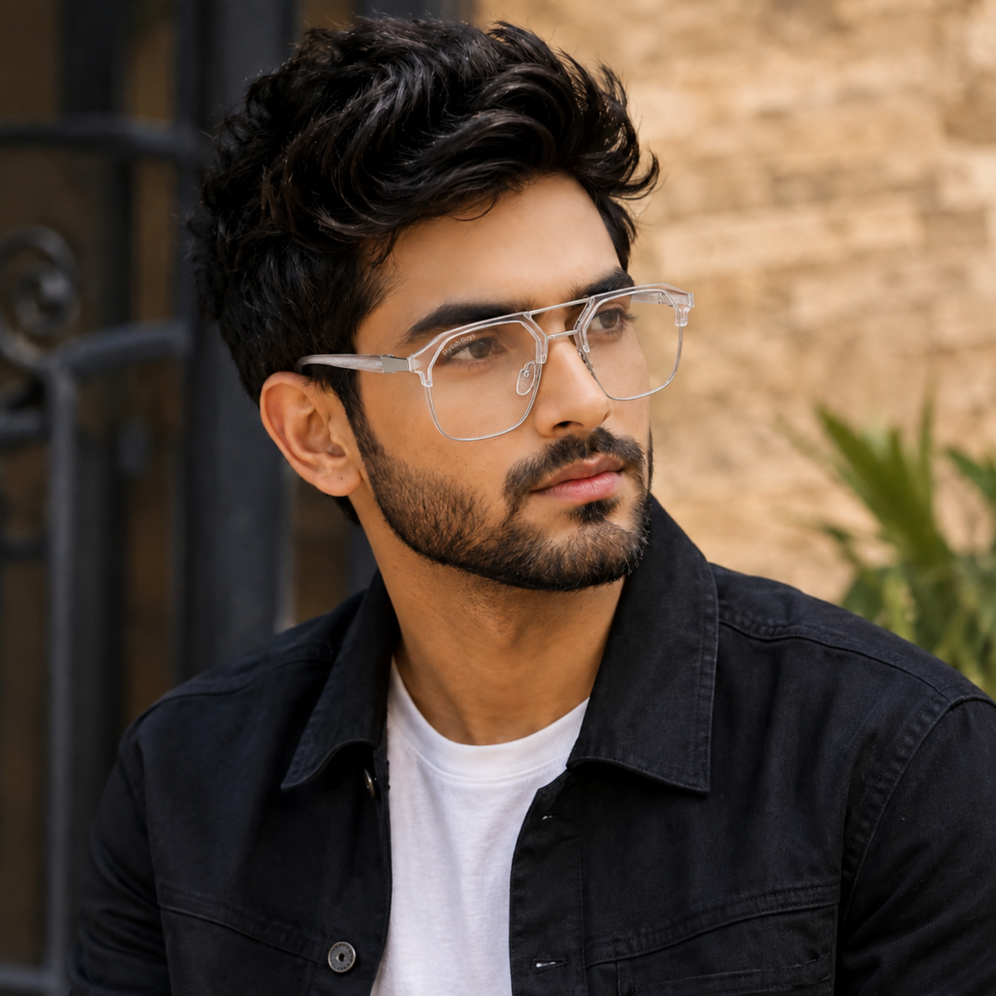 Sunglasses For Men With Clear Glass & Transparent Frame 04 Square Polarized Sunglass By Sunglasses Deal