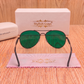 Sunglasses For Men With Green Glass & Black Frame 3517 Aviator Oval Sunglass By Sunglasses Deal