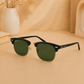 Sunglasses For Men With Green Glass & Golden Frame 3016 Club Master Sunglass By Sunglasses Deal