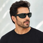 Sunglasses For Men With Black Glass & Black Frame 2053 Sport Sunglass By Sunglasses Deal
