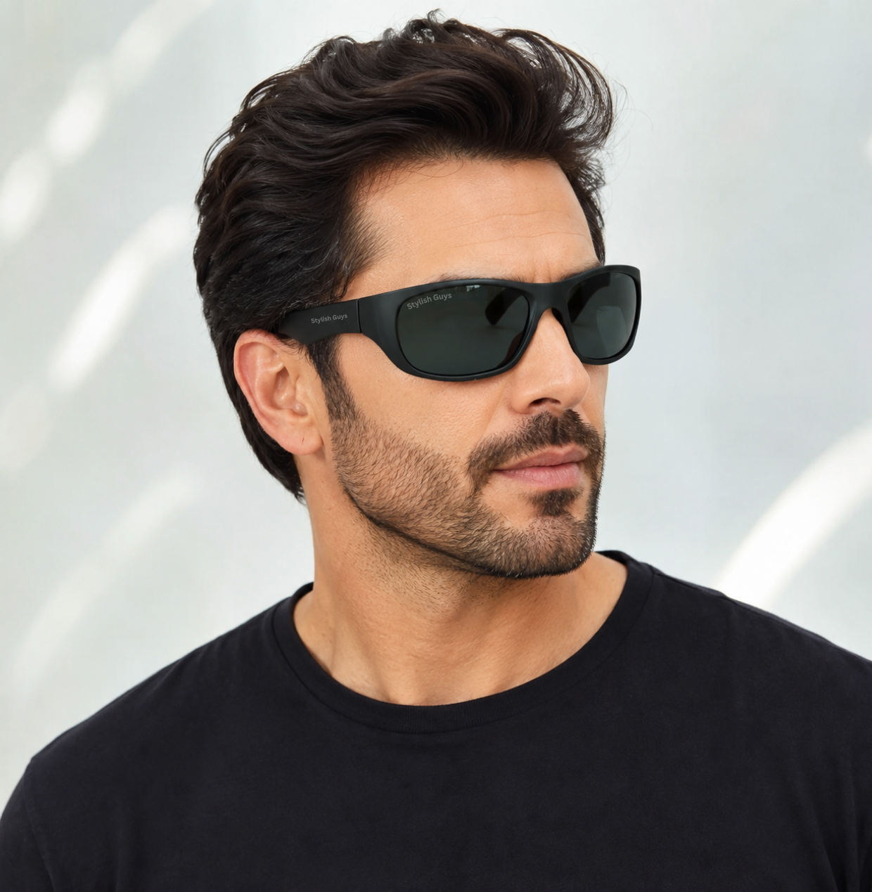 Sunglasses For Men With Black Glass & Black Frame 2053 Sport Sunglass By Sunglasses Deal