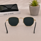 Sunglasses For Men With Black Glass & Golden Frame 3548 Hexagon Sunglass By Sunglasses Deal