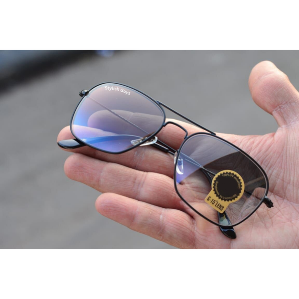 Top Trendy Hot New Stylish Attractive Square Blue Shade Mirror & Black Frame 3136 Evergreen UV Protected Sunglasses For King's Men & Women ( SG- 3136 )