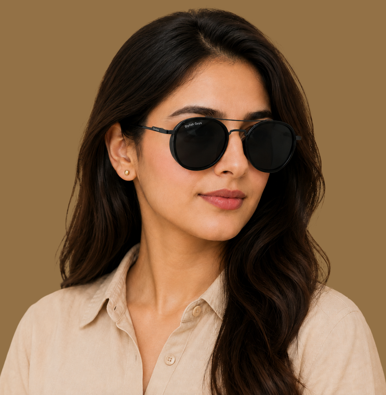 Sunglasses For Men With Black Glass & Black Frame 4612 Panto Round Sunglass By Sunglasses Deal