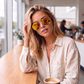 Sunglasses For Men With Orange Mercury Glass & Golden Frame 3517 Aviator Oval Sunglass By Sunglasses Deal