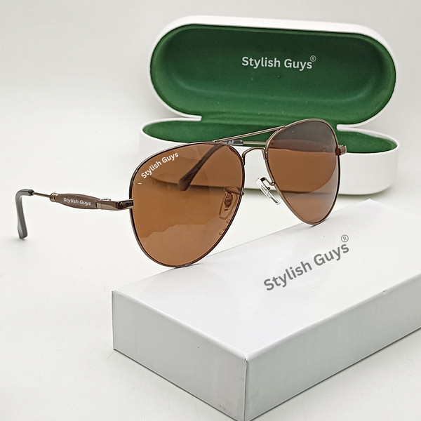 Top Trendy Hot New Stylish Attractive Oval Brown Mirror & Brown Frame 3517 Evergreen UV Protected Sunglasses For King's Men & Women ( SG- 3517 )