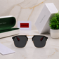 Sunglasses For Men With Black Glass & Golden Frame 04 Square Polarized Sunglass By Sunglasses Deal