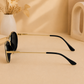 Sunglasses For Men With Black Glass & Golden Frame 4612 Panto Round Sunglass By Sunglasses Deal