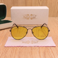 Sunglasses For Men With Yellow Candy Glass & Black Frame 3026 Aviator Sunglass By Sunglasses Deal