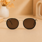 Sunglasses For Men With Brown Glass & Golden Frame 4612 Panto Round Sunglass By Sunglasses Deal