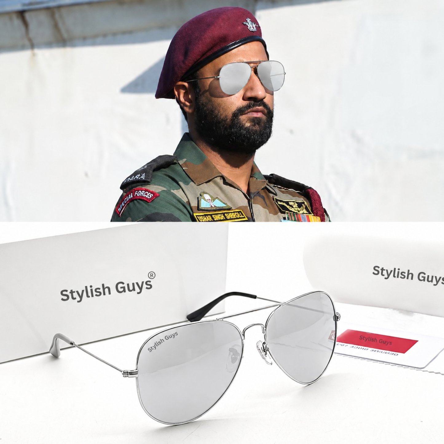 Sunglasses For Men With Silver Mercury Glass & Silver Frame 3026 Aviator Sunglass By Sunglasses Deal